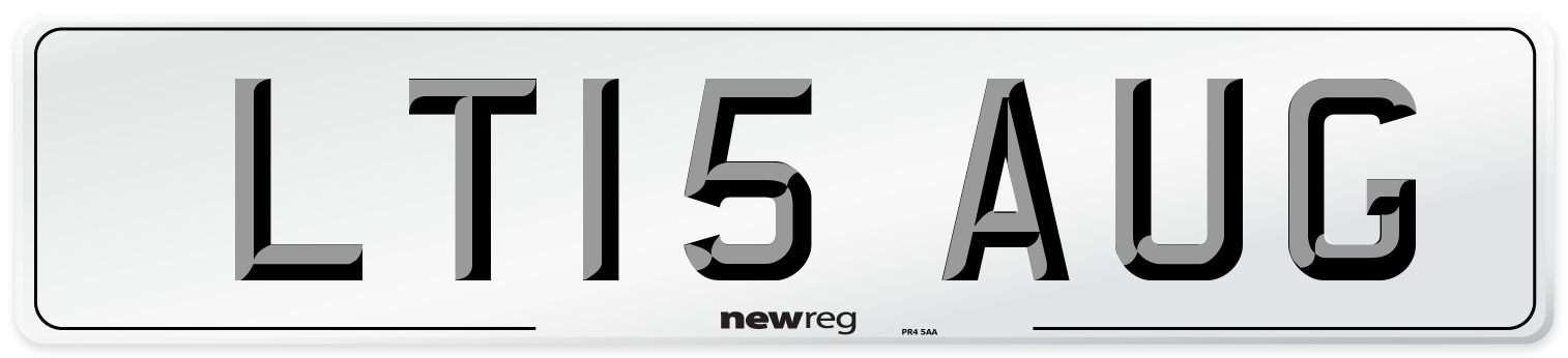 LT15 AUG Number Plate from New Reg
